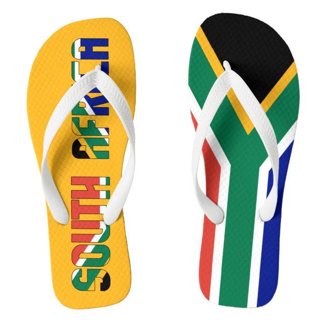 Chanclas La inscripción de la bandera de Sudáfrica es iróni (Plantilla)