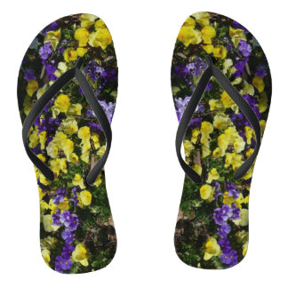 Chanclas La ladera de los Pansies morado y amarillo
