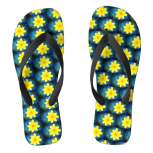 Chanclas La margarita amarilla deslumbra los flip flops
