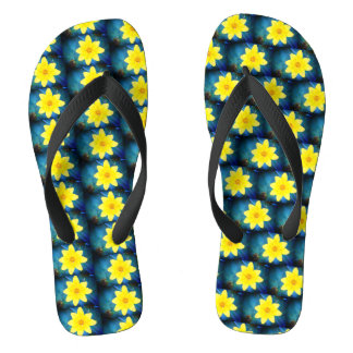 Chanclas La margarita amarilla deslumbra los flip flops