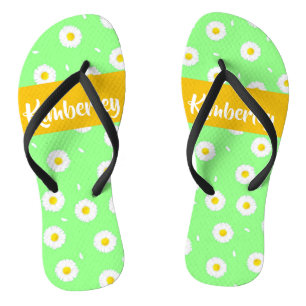 Chanclas La margarita blanca sobre el verde