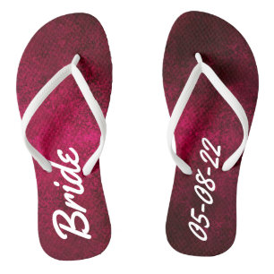 Chanclas La Novia y Fecha con Rubí Rojo Rosa Manchado