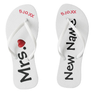 Chanclas La nueva señora... Flip Flops personalizado