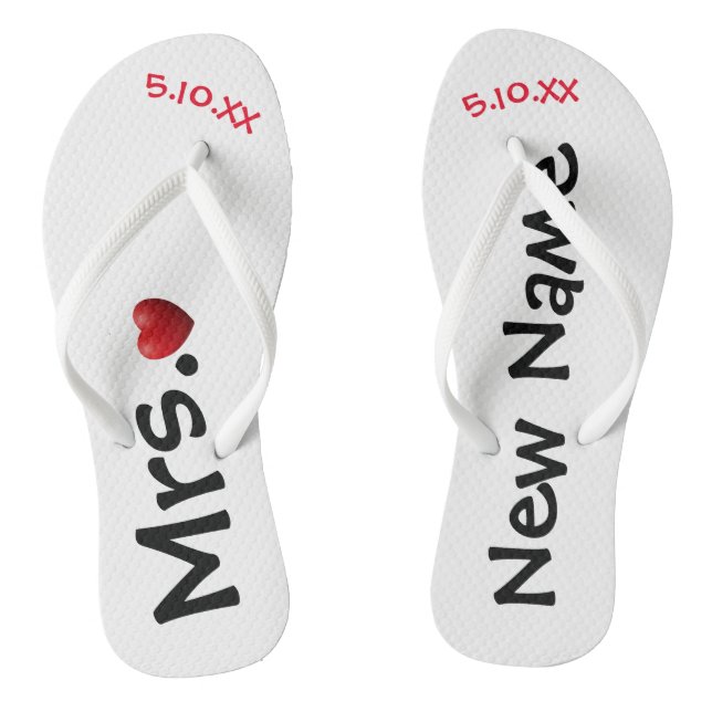 Chanclas La nueva señora... Flip Flops personalizado (Plantilla)