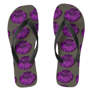 Chanclas la púrpura hornea gris a la crema y con pan
