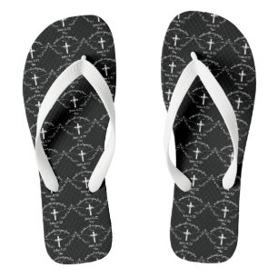 Chanclas La verdad te hará libre a John 8:32 Black Unisex