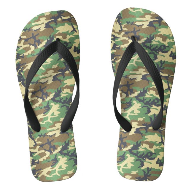 Chanclas La vieja escuela Woodland Camo Flip Flops (Plantilla)