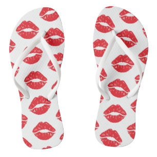 Chanclas Labios Rojos, Labios Rojos, Beso, Patrón De Labios