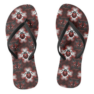 Chanclas Ladybirds de arte fractal,