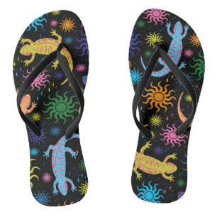 Chanclas Lagartos del Gecko multicolores por todo la