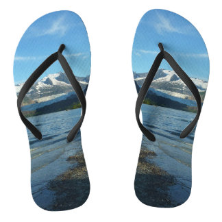 Chanclas Lago Mendenhall en el paisaje Juneau Alaska