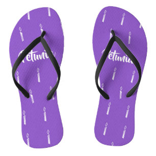 Chanclas Lámpara blanca sobre púrpura