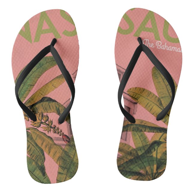 Chanclas Las Bahamas tropicales rompen (Plantilla)