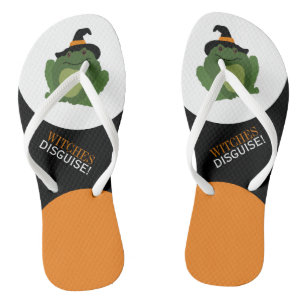 Chanclas ¡Las brujas se disimulan! Tejido de bruja