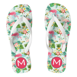 Chanclas Las flores y los pájaros tropicales el   añaden 