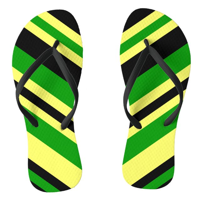 Chanclas Las franjas inspiradas en Jamaica (Plantilla)