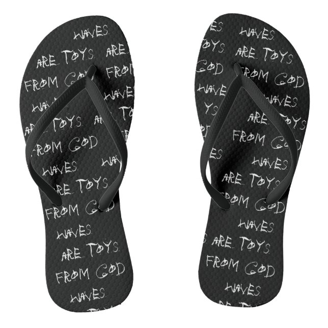 Chanclas las "ondas son juguetes los flips-flopes de dios" (Plantilla)