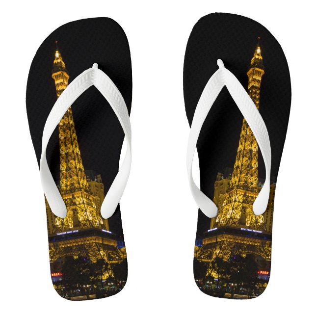 Chanclas Las Vegas en el Skyline nocturno (Plantilla)
