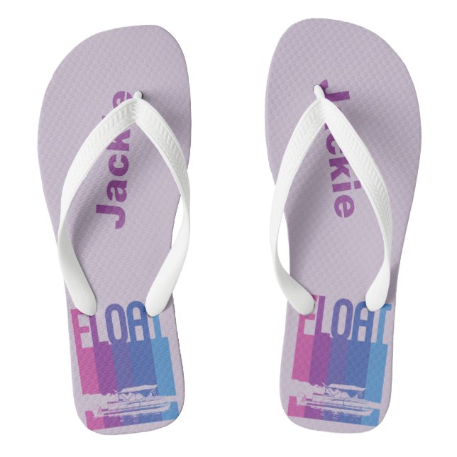 Chanclas Lavanda Personalizada Pontoon Bote Flip Flops (Plantilla)