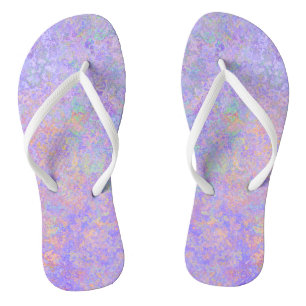 Chanclas Lavanda psicodélica Púrpura Neon Pastel Resumen