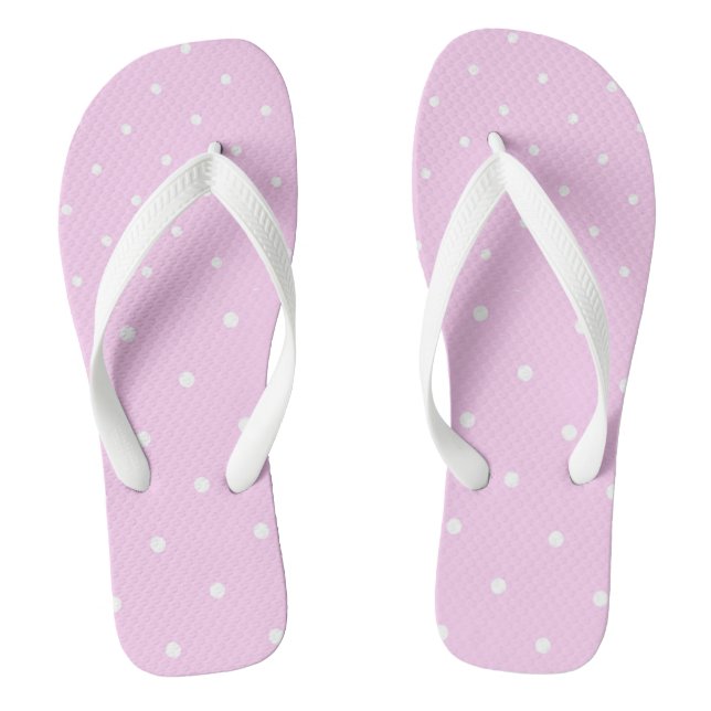 Chanclas Lavanda Rosa con puntos blancos (Plantilla)
