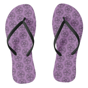 Chanclas Lavender Baphomet Pentagram Satanic