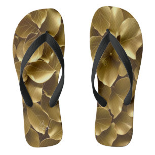 Chanclas Leaf dorado