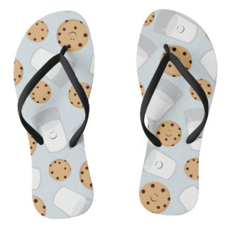 Chanclas Leche feliz y galletas azul claro