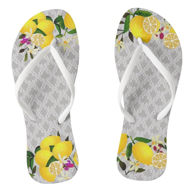 Chanclas Lemon days motif gris Flip Flops (Plantilla)