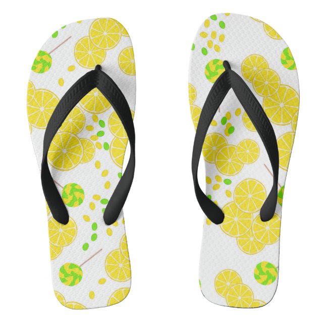 Chanclas Lemones brillantes sin foco dulces lollipops (Plantilla)