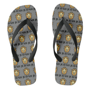 Chanclas León De Judá Basado En Gris Todo El Unisex