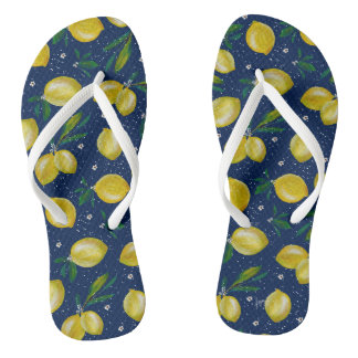 Chanclas Leones de Sorrento de diseño azul y amarillo