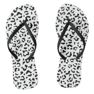 Chanclas Leopard Print, Leopard Spots, Negro Y Blanco