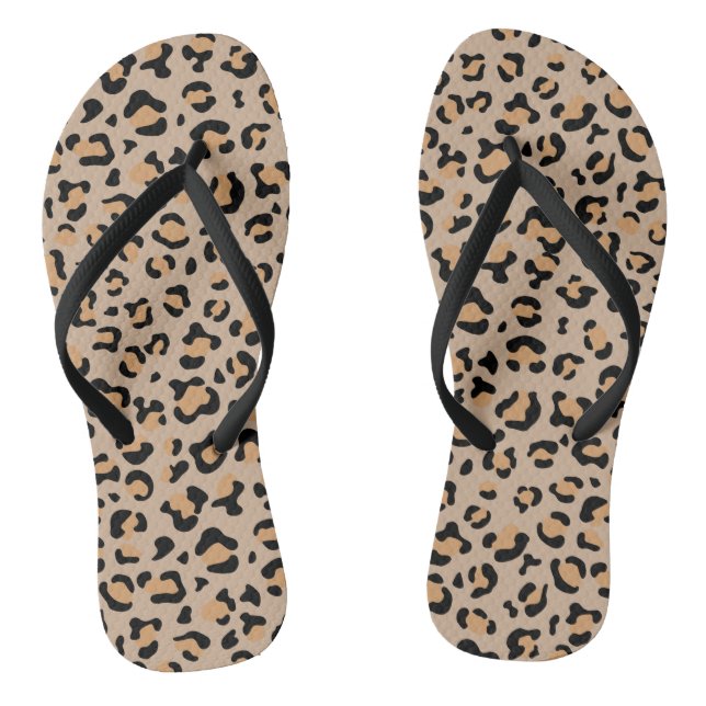Chanclas Leopardo Print, Leopard Spots, Brown Leopard (Plantilla)