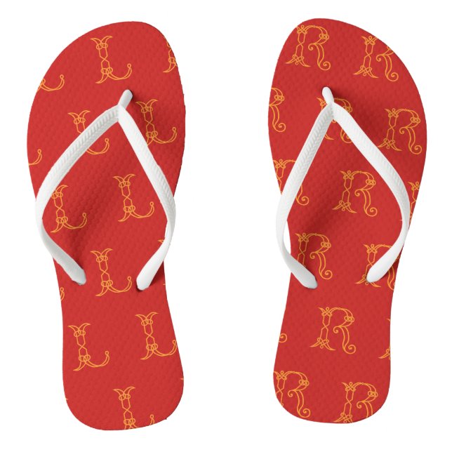 Chanclas Letras de nudo celtas LR (Plantilla)