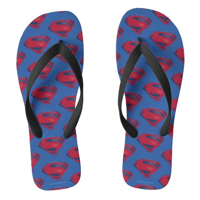 Chanclas Liga de la Justicia | Símbolo de Superman de broch (Plantilla)