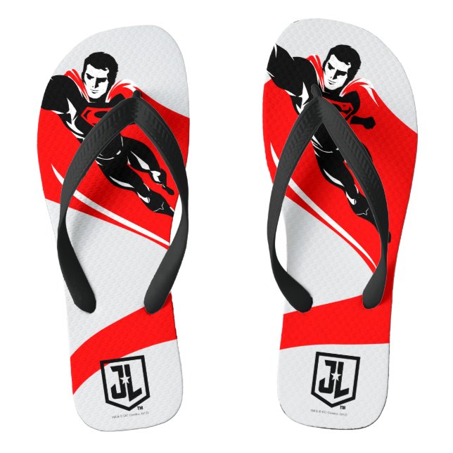 Chanclas Liga de la Justicia | Superman Flying Noir Pop Art (Plantilla)