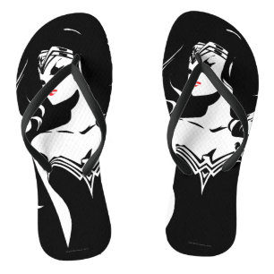 Chanclas Liga de la Justicia Wonwoman Noir Pop Art