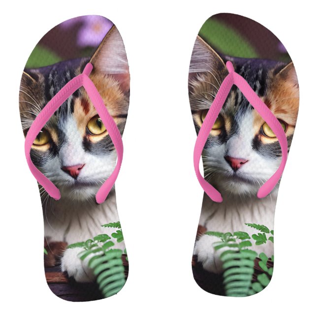 Chanclas Lilah la gata atigrada: Un gato perfectamente herm (Plantilla)