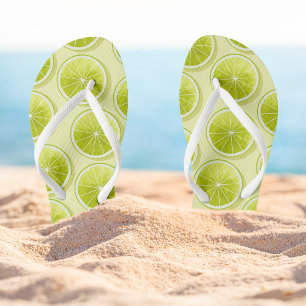 Chanclas Lime Slices en amarillo claro