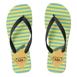 Chanclas Limon Patrón de Rayas Divertido