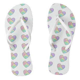 chanclas lindas de corazón