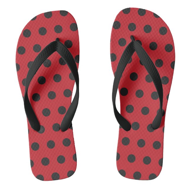 Chanclas lindo ladybug polka dot (Plantilla)