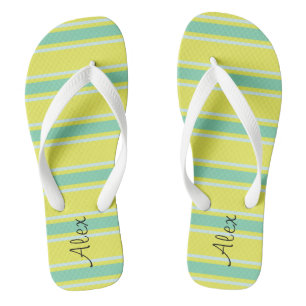 Chanclas Lindo monograma l Patrón de rayas brillantes de mo