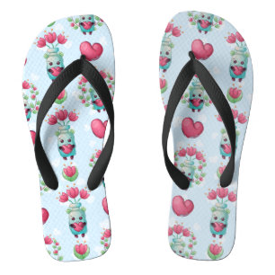 Chanclas Lindo patrón floral Mason Jar Hearts