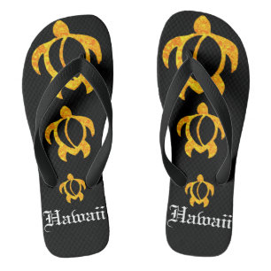 Chanclas LíneaA Lava Dorada Honu Hawaii