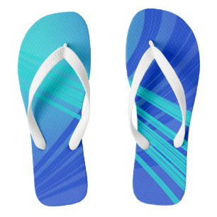 Chanclas Líneas abstractas azules y Verde azuladas