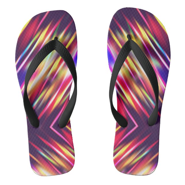 Chanclas Líneas abstractas coloridas (Plantilla)