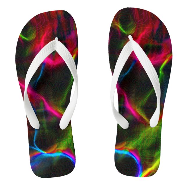 Chanclas Líneas abstractas coloridas lindas (Plantilla)