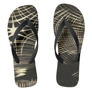 Chanclas Líneas caqui que se repiten en onda y se cruzan